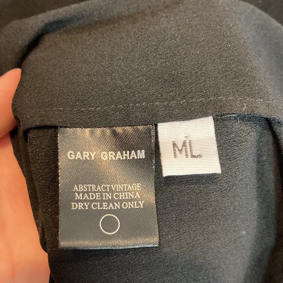 Gary Graham Silk Black Slip Dress Size M/L - Picture 6 of 9